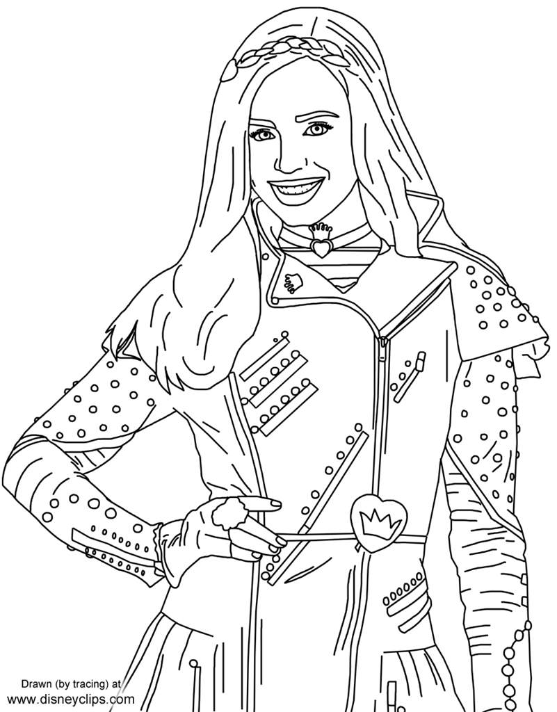 Free Descendants Characters Coloring Pages Mal printable