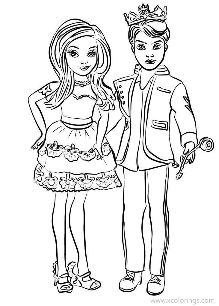 Free Descendants Coloring Pages Ben And Mal printable