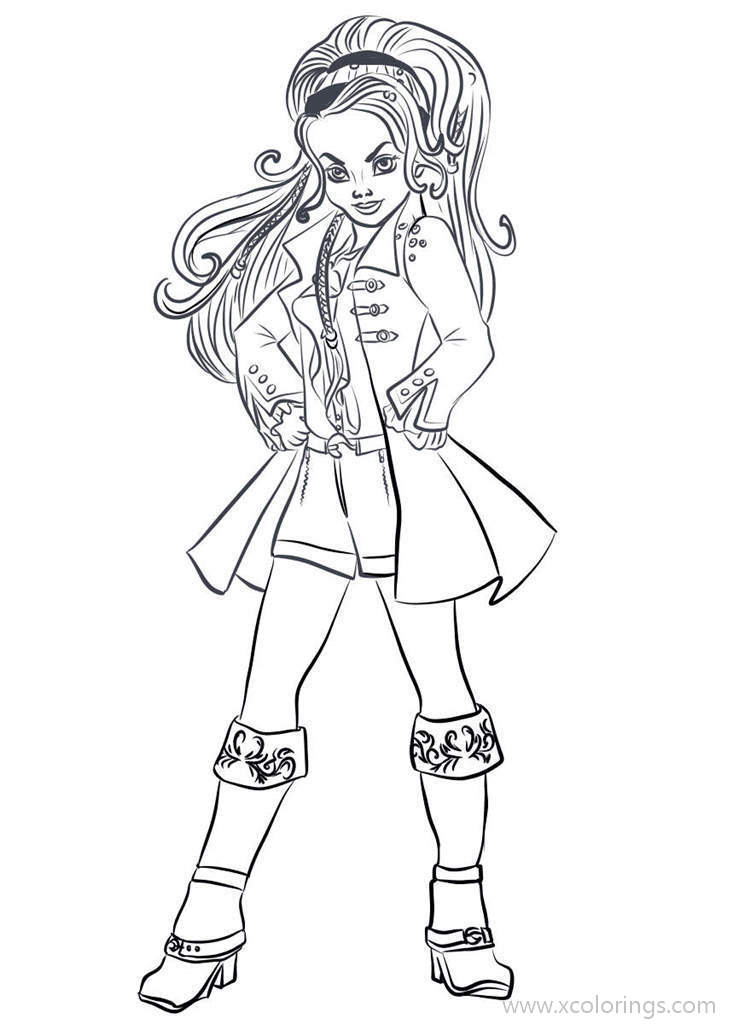 Free Descendants Coloring Pages Cj Hook from Wicked World printable