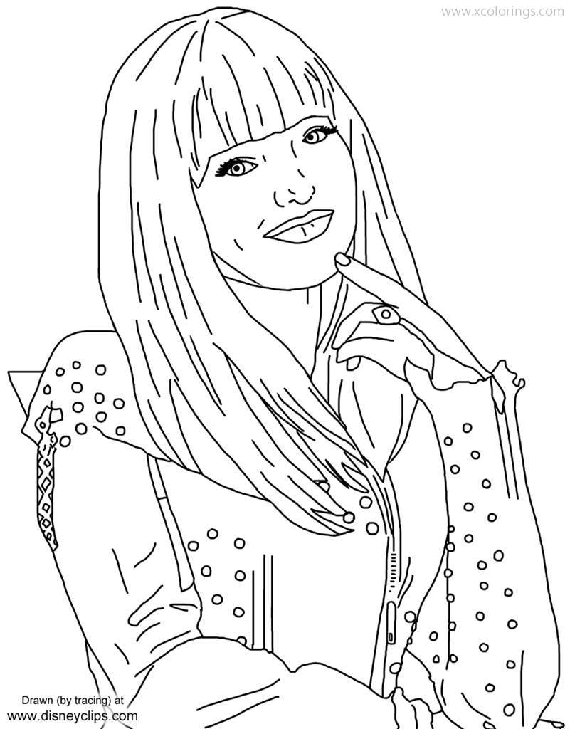 Free Descendants Girl Coloring Pages printable