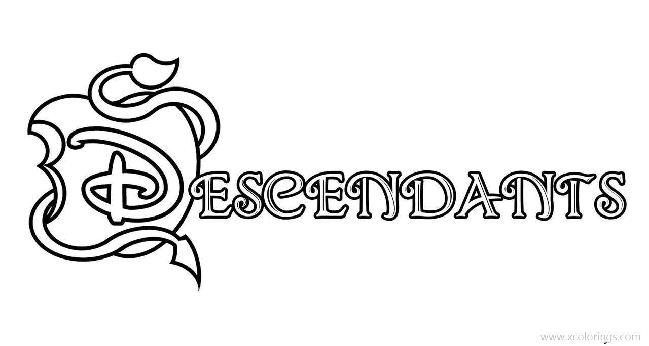 Free Descendants Logo Coloring Pages printable
