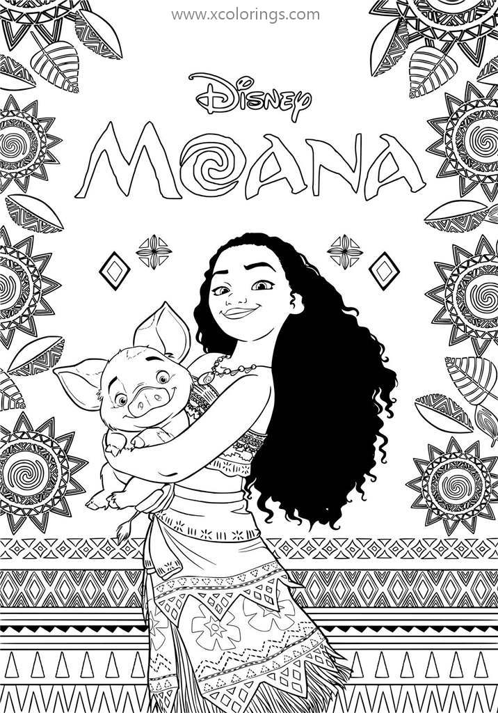 Free Detailed Moana Coloring Pages printable