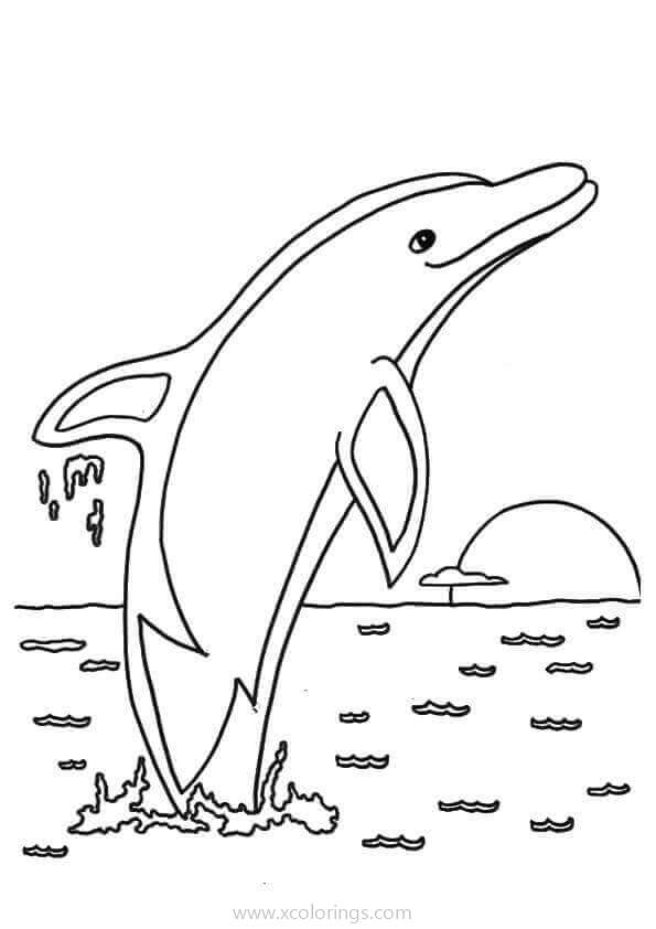 Free Dolphin from Lisa Frank Coloring Pages printable