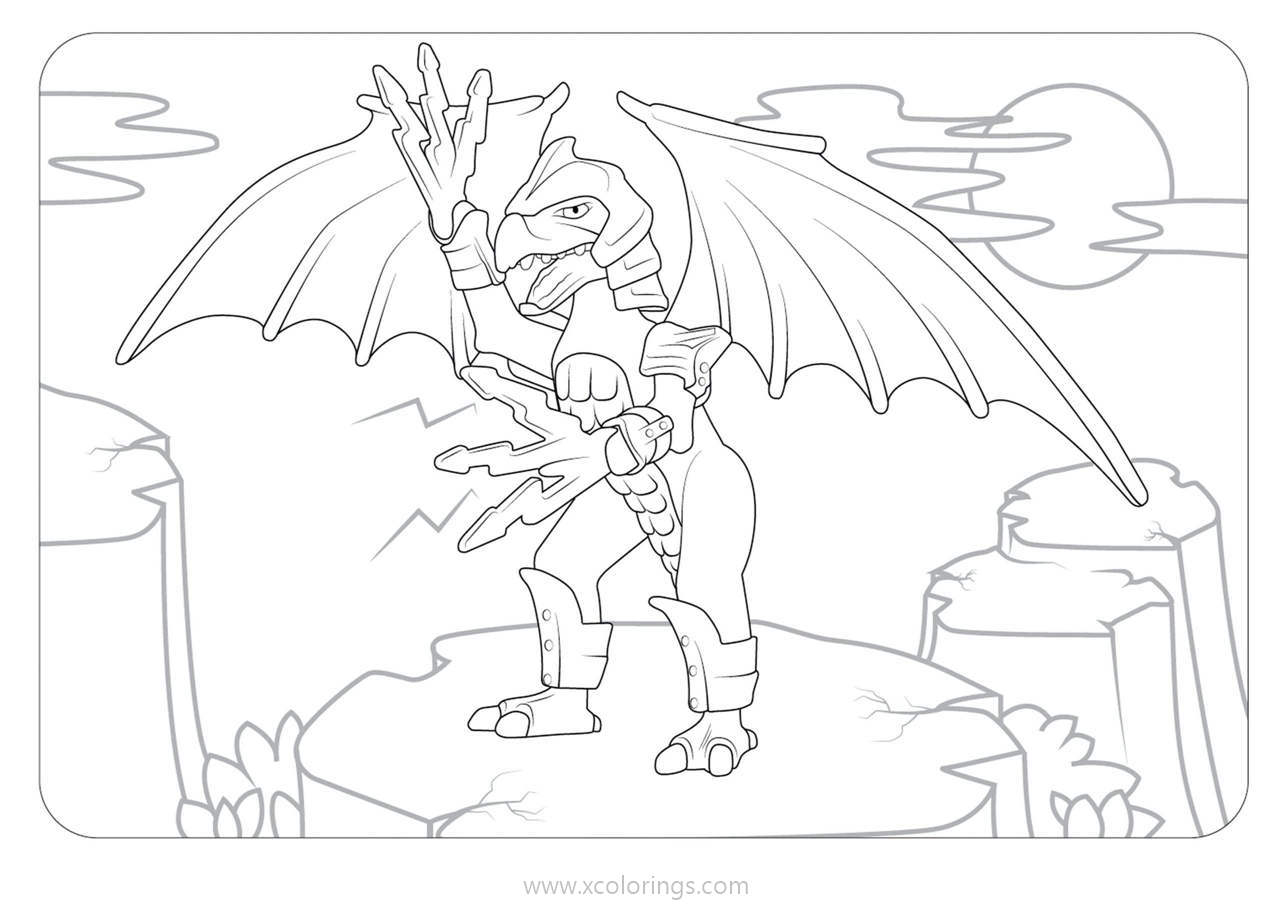 Free Dragon from Playmobil Coloring Pages printable
