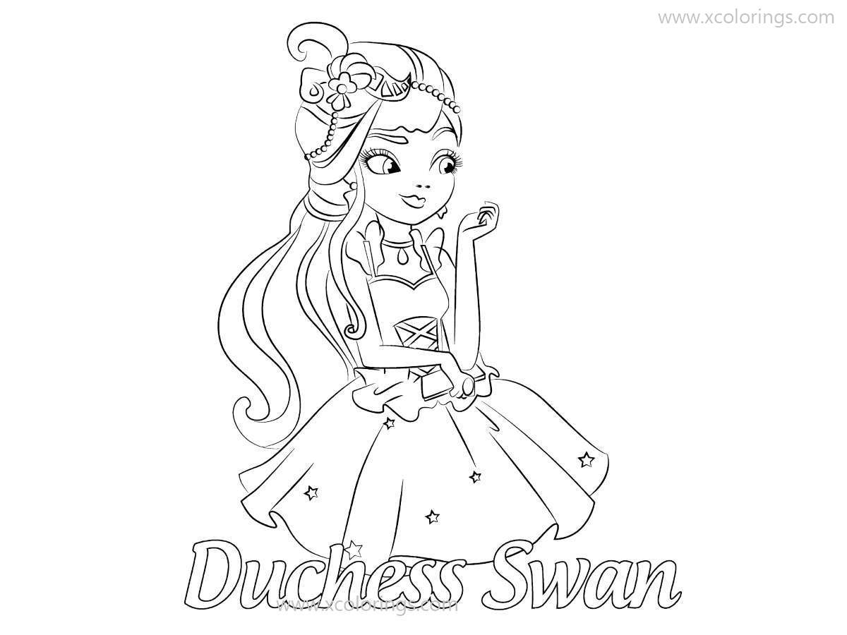 Free Duchess Swan Coloring Pages printable
