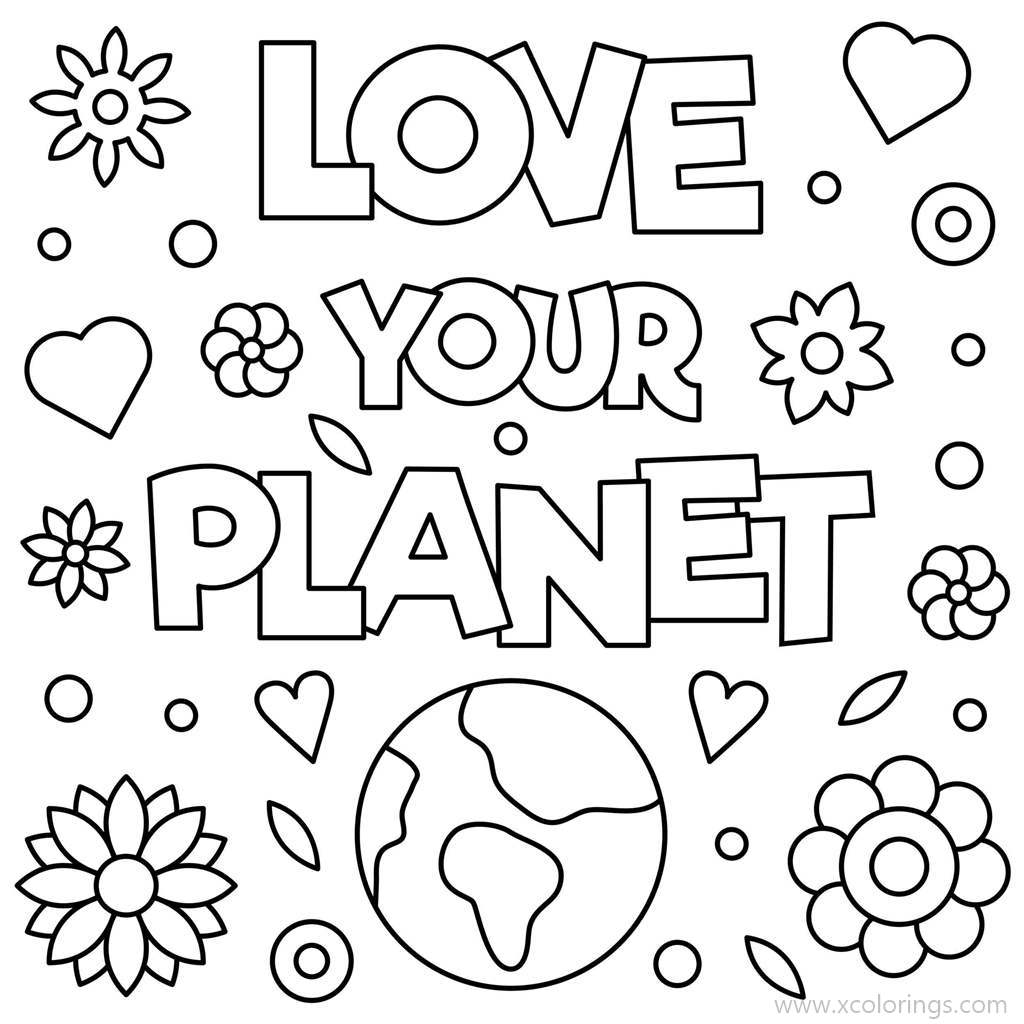 Free Earth Coloring Pages Love Your Planet printable