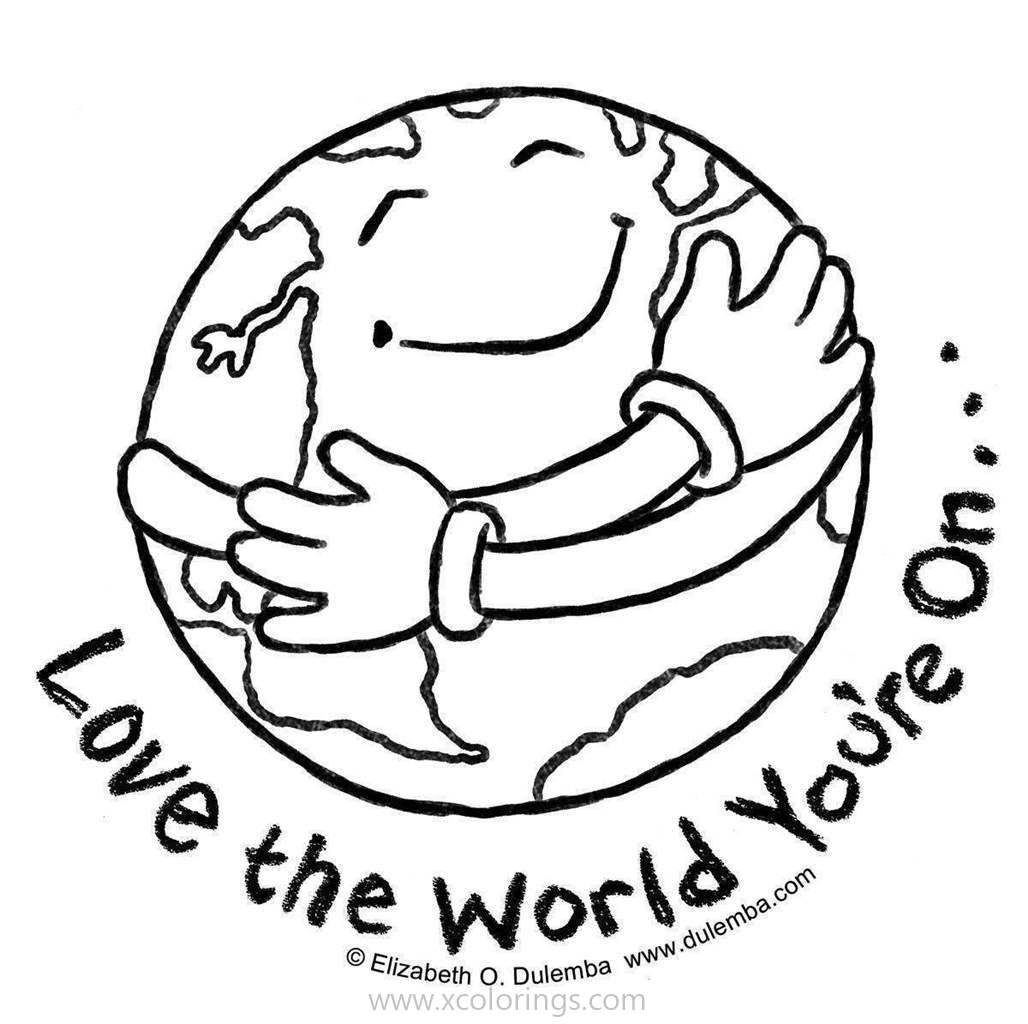Love Earth Coloring Pages XColorings