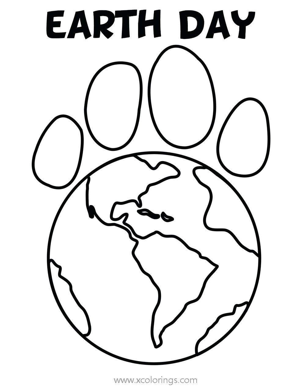 Free Earth Day Coloring Pages for Preschoolers printable
