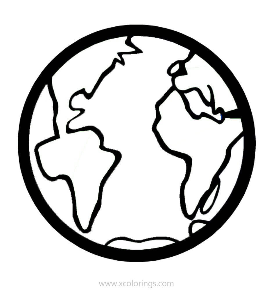 Free Earth Icon Coloring Pages printable