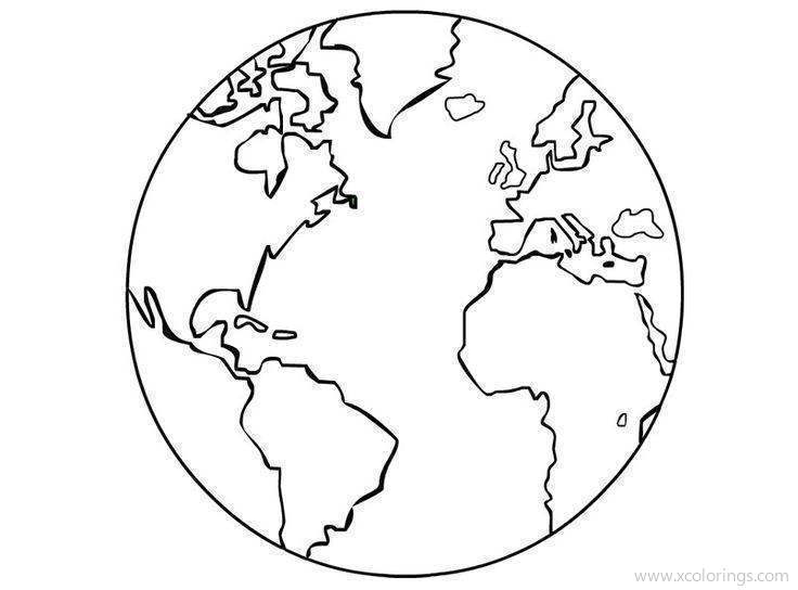 Free Earth Planet Coloring Pages printable