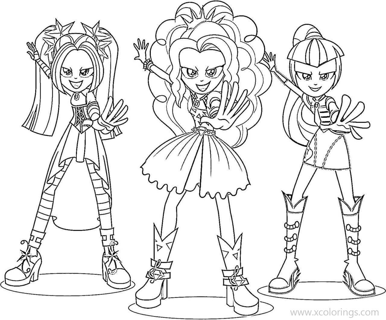 Mlp The Dazzlings Coloring Pages Mlp The Dazzlings Coloring Pages
