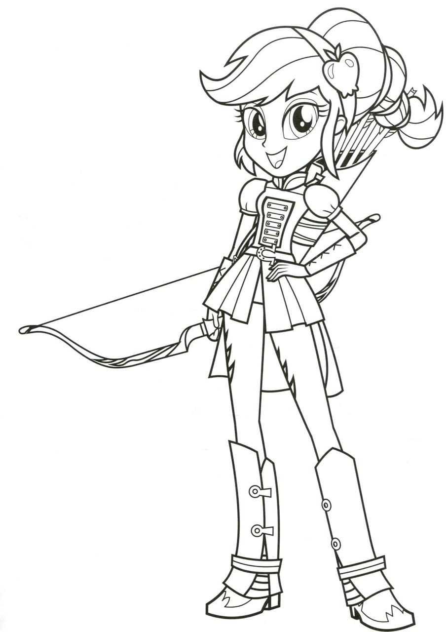 Free Equestria Girls Coloring Pages Archer printable