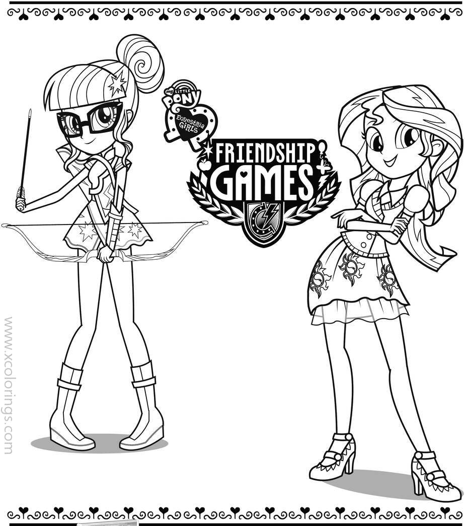 Free Equestria Girls Coloring Pages Friendship Games printable