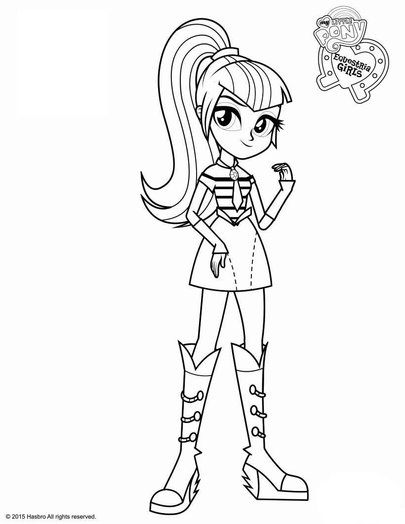 Free Equestria Girls Coloring Pages Sonata Dusk printable