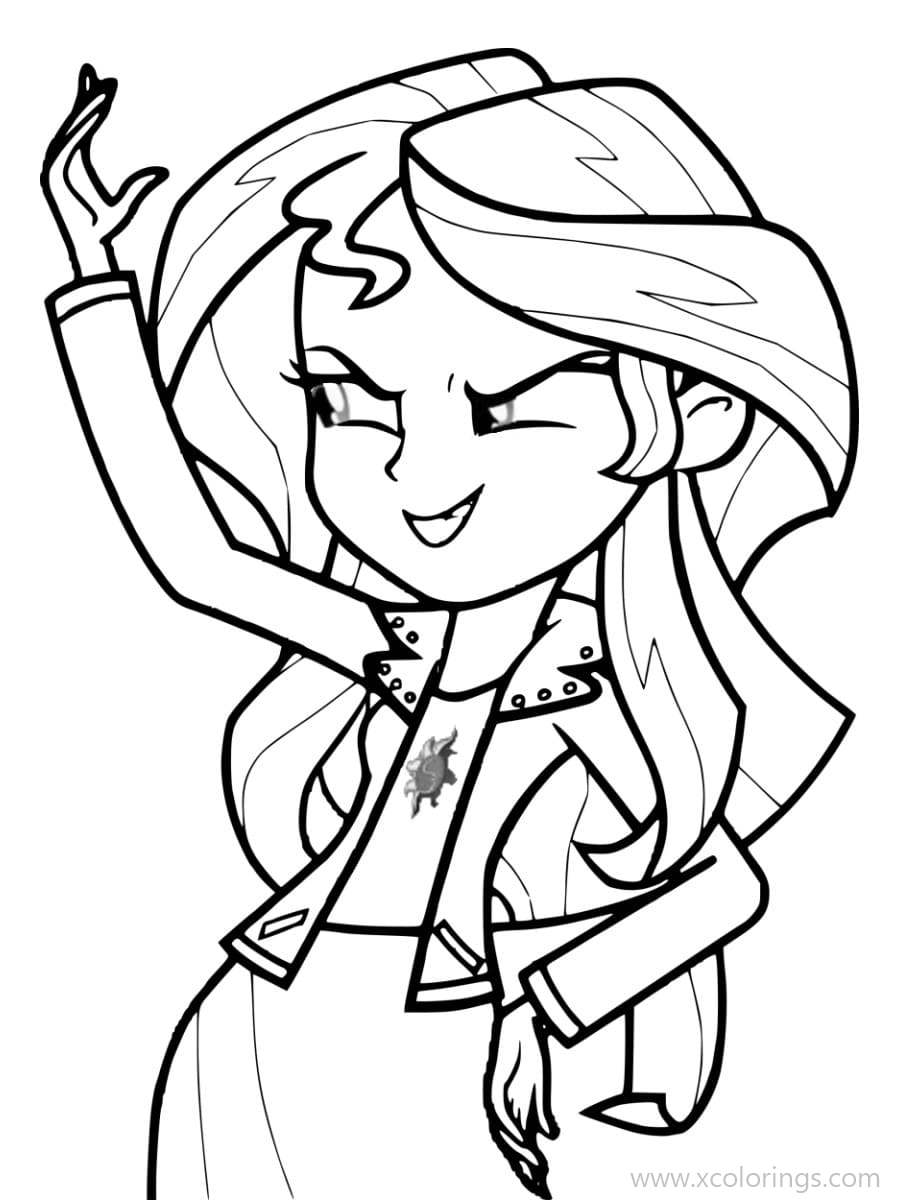 Free Equestria Girls Coloring Pages Sunset Shimmer is A Rock Star printable