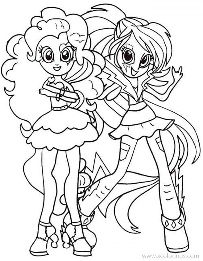 Free Equestria Girls Dancing Coloring Pages printable