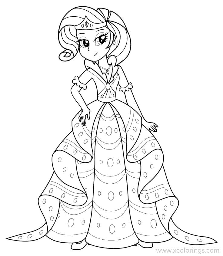 Free Equestria Girls Princess Coloring Pages printable