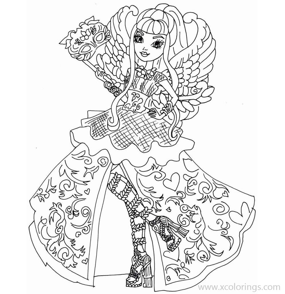 Free Ever After High C A Cupid Coloring Pages printable
