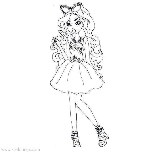 Free Ever After High Character Coloring Pages Ashlynn Ella printable