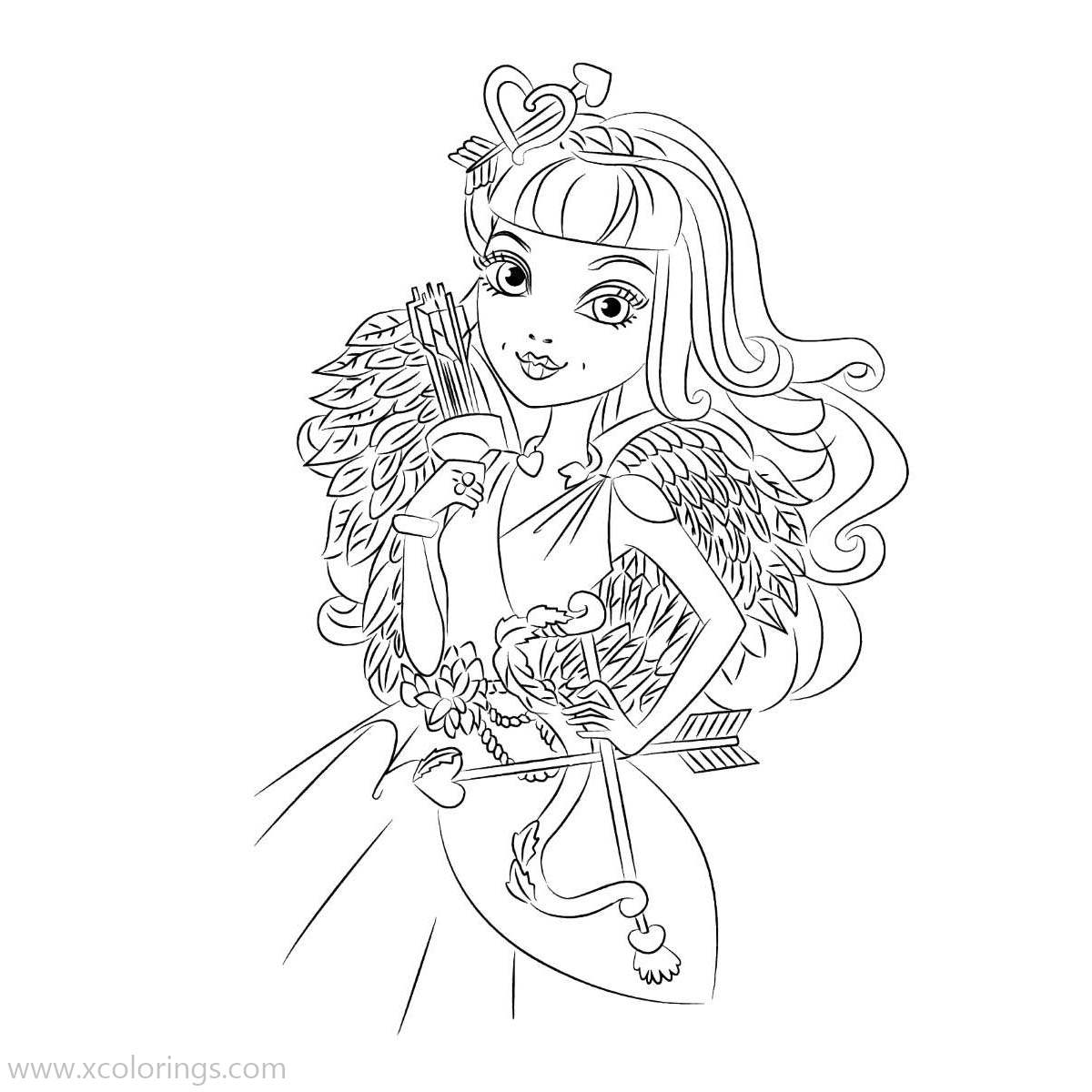 Free Ever After High Coloring Pages Bow and Arrow printable