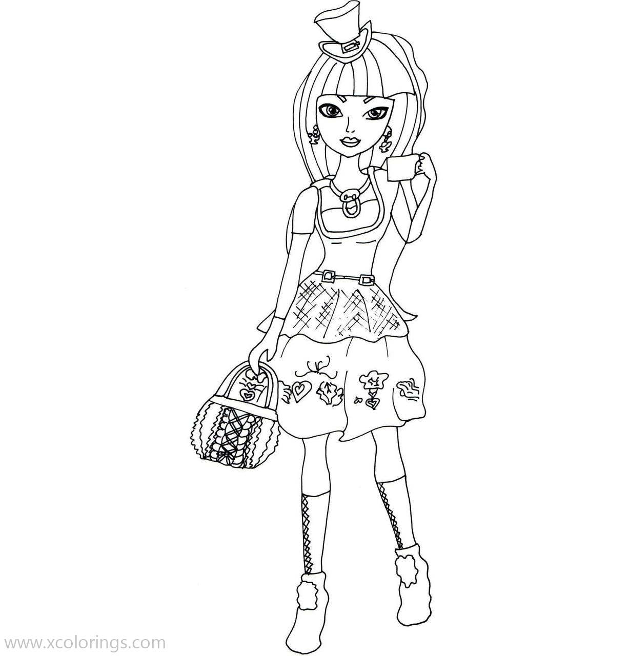 Free Ever After High Coloring Pages Cerise Hood printable