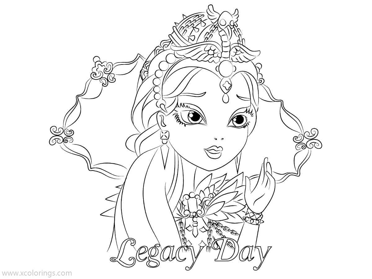 Free Ever After High Coloring Pages Legacy Day printable