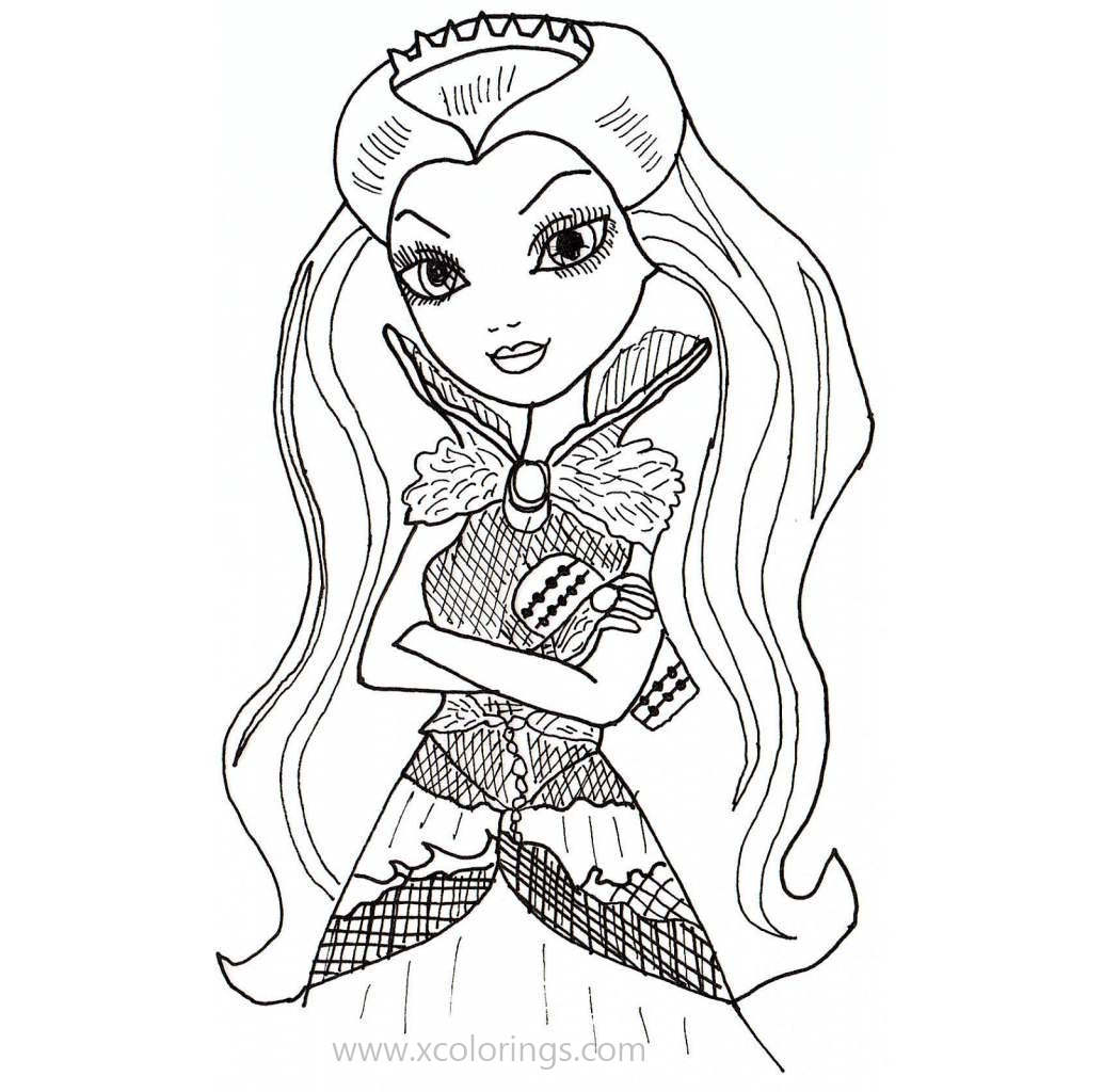 Ever After High Coloring Pages Raven Queen - XColorings.com