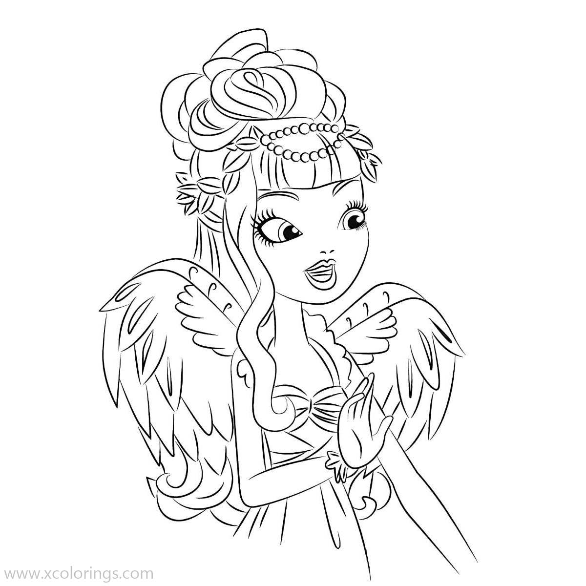 Free Ever After High Coloring Pages Scared Girl printable