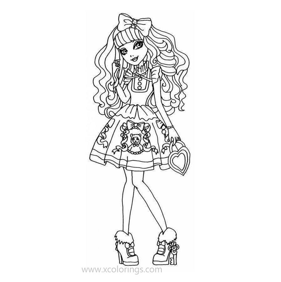 Free Ever After High Dolls Coloring Sheet printable