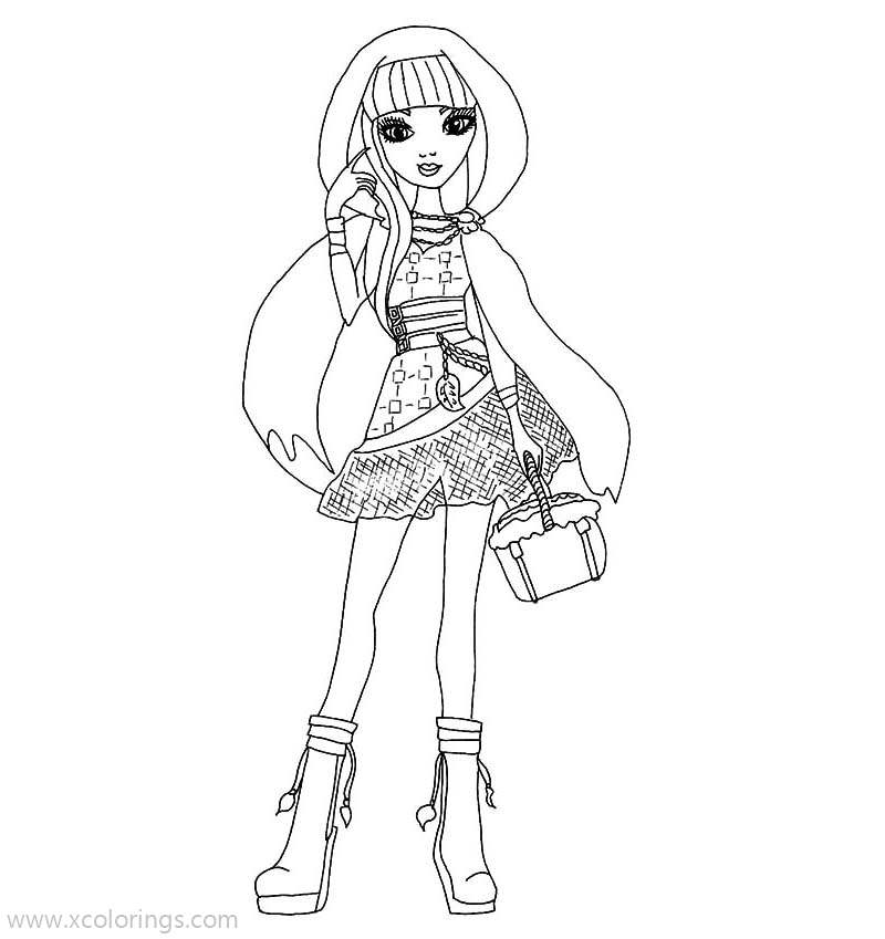 Free Ever After High Girl Cerise Hood Coloring Pages printable