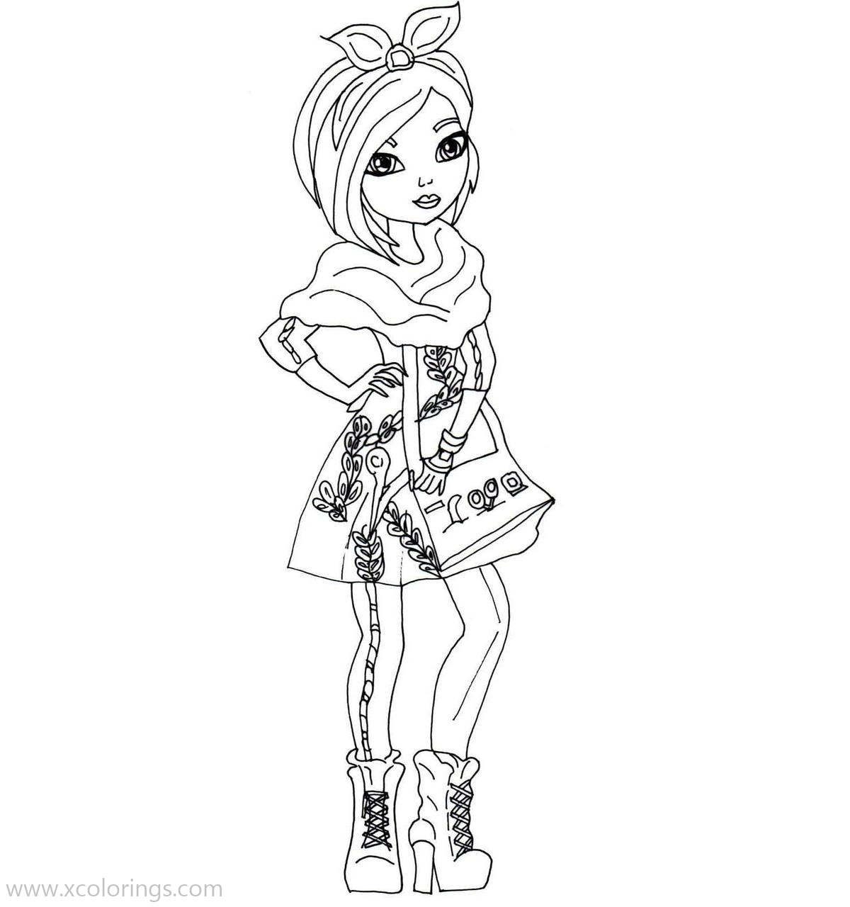 Free Ever After High Short Hair Girl Coloring Pages printable