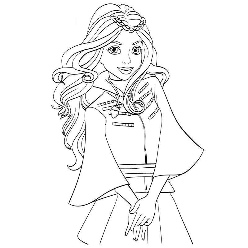 Free Evie from Descendants Wicked World Coloring Pages printable