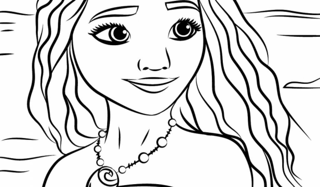 Face of Moana Coloring Pages XColorings