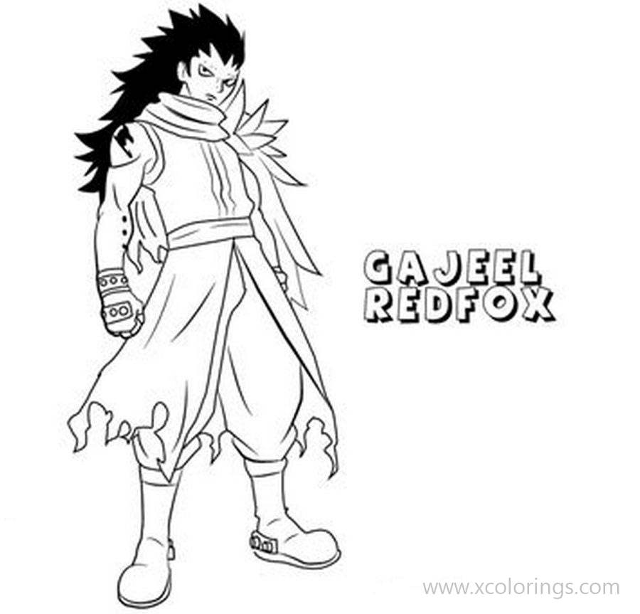 Free Fairy Tail Coloring Pages Gajeel Redfox printable