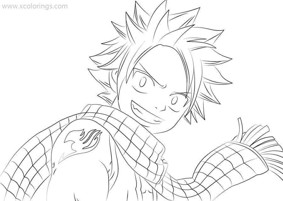 Free Fairy Tail Coloring Pages Hero Natsu printable
