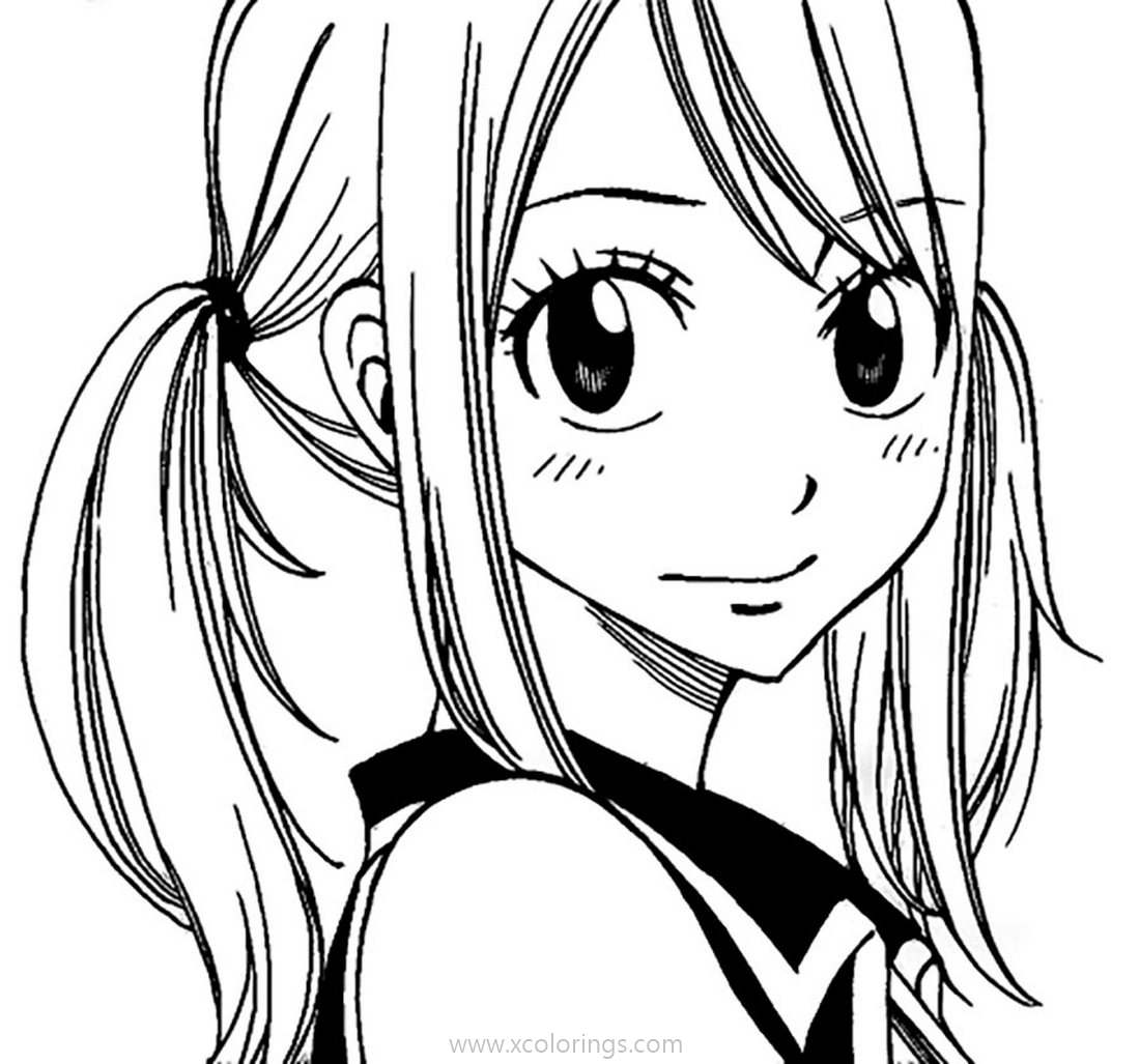 Free Fairy Tail Coloring Pages Lucy Linear printable