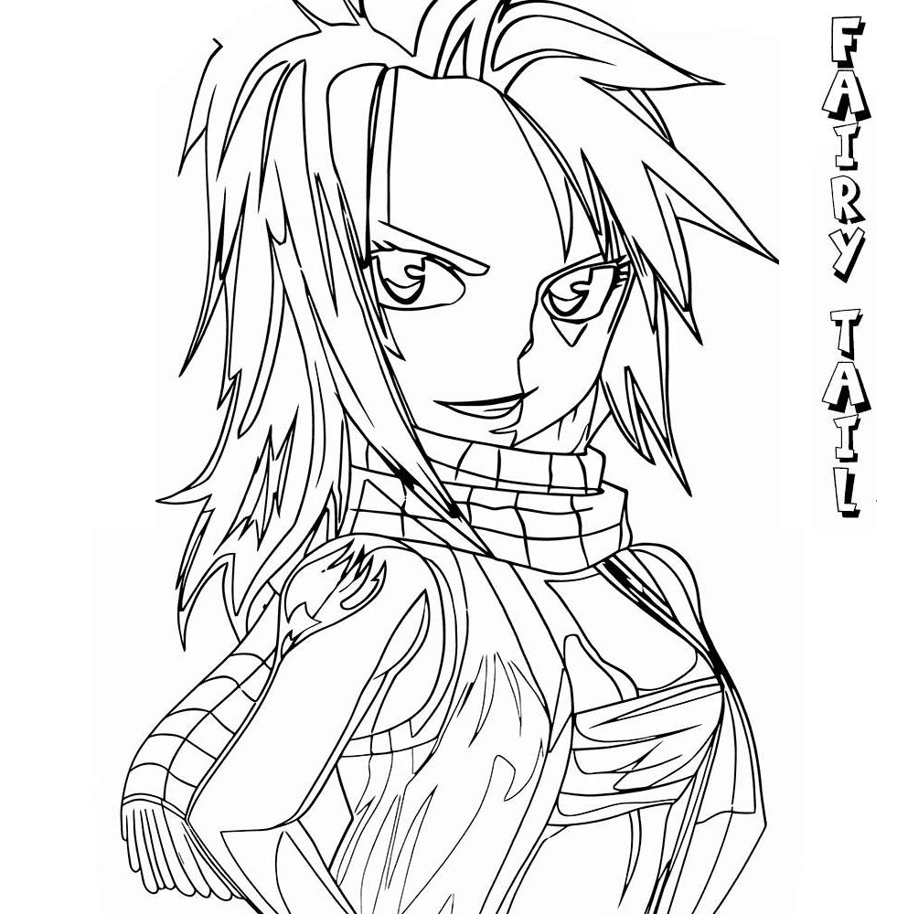 Free Fairy Tail Coloring Pages Natsu Fan Art printable