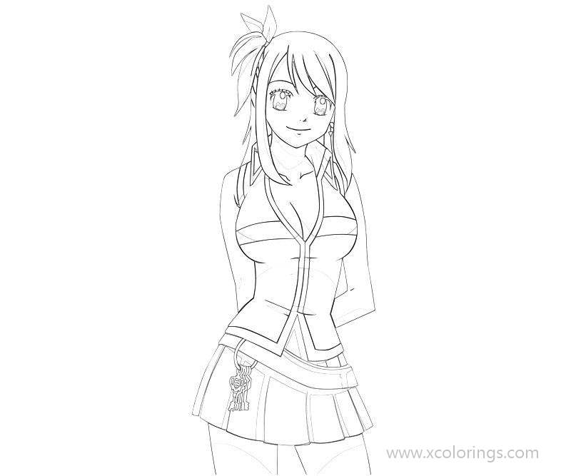 Free Fairy Tail Guild Lucy Coloring Pages printable