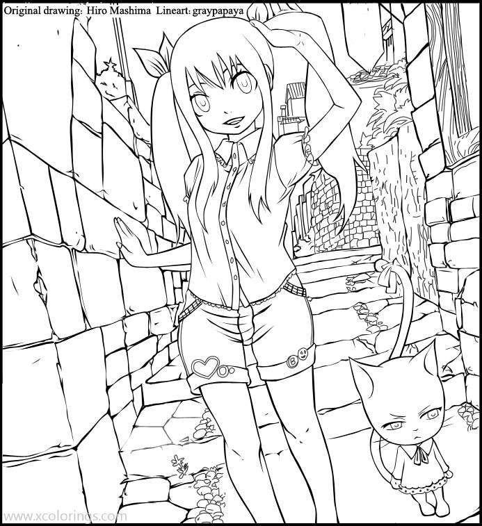 Free Fairy Tail Lucy Heartfilia Coloring Pages printable