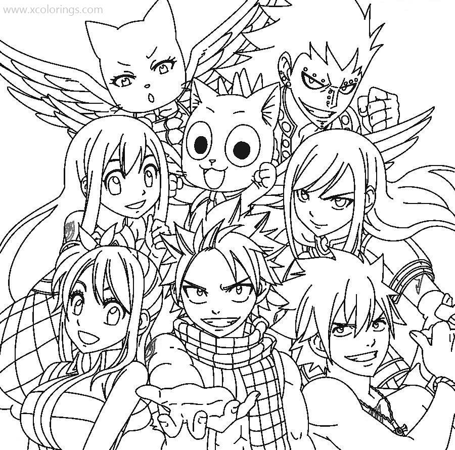 Fairy Tail Magicians Coloring Pages XColorings