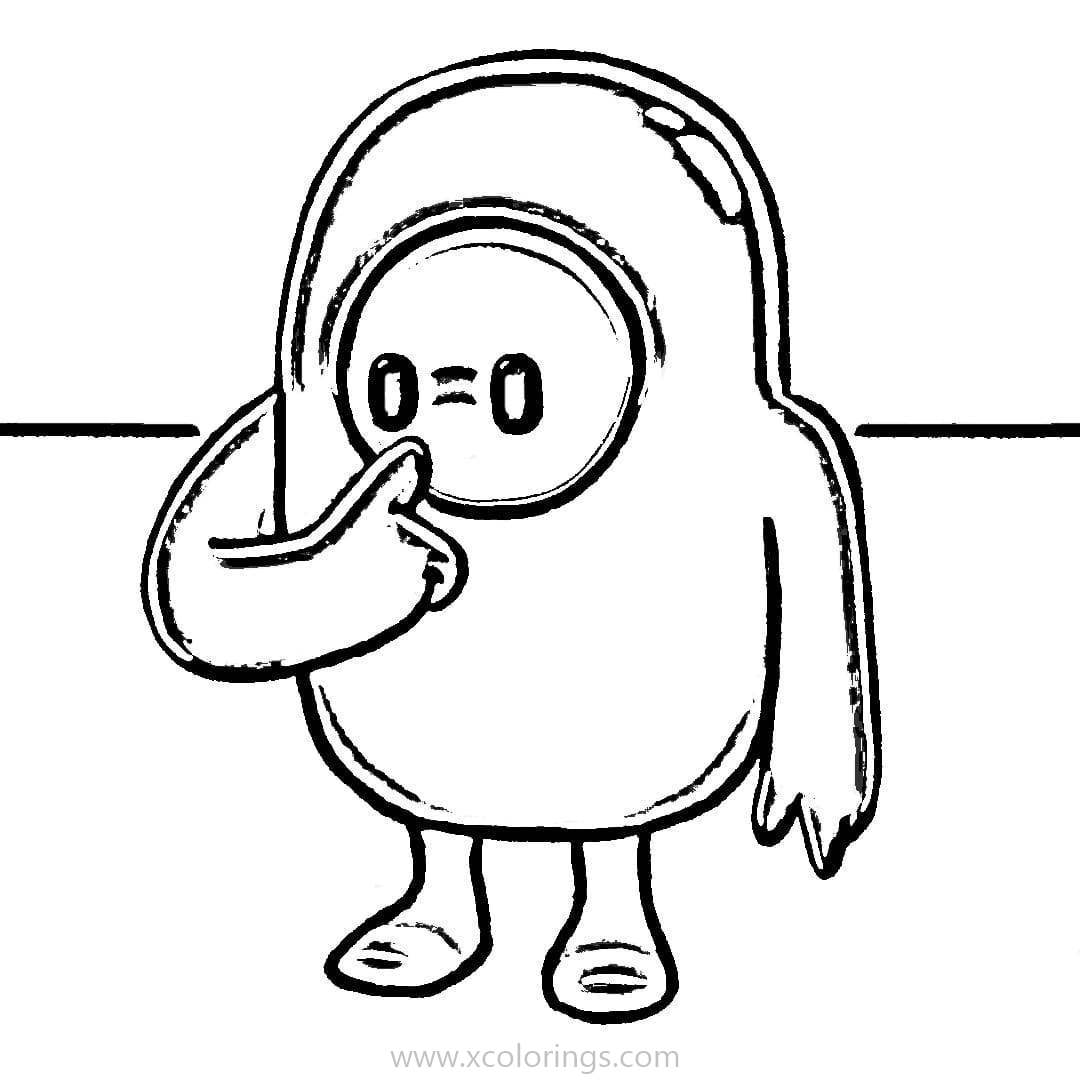 Fall Guys Coloring Pages Bean Man - XColorings.com