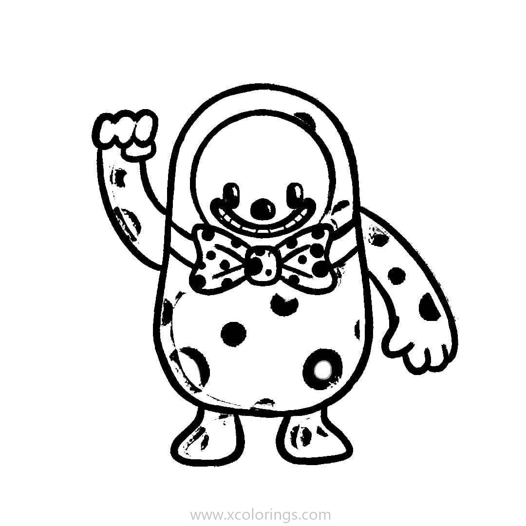 Fall Guys Coloring Pages Transparent Lineart by Bobfleadip - XColorings.com