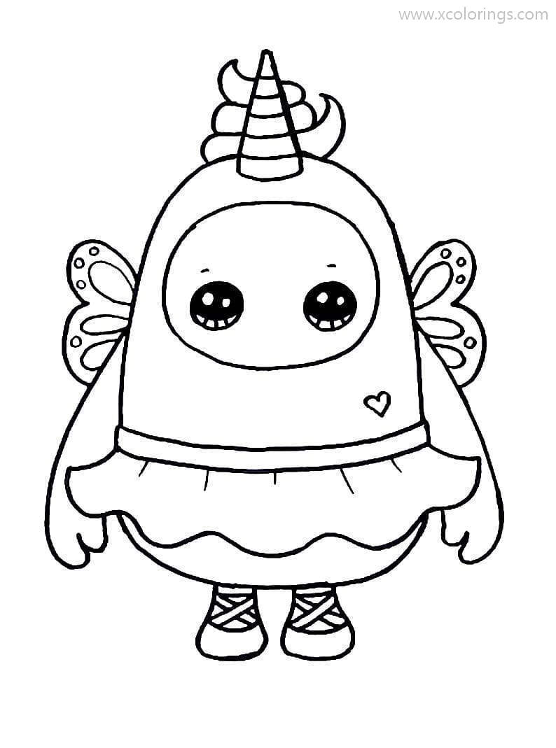 Free Fall Guys Coloring Pages Fairycorn printable