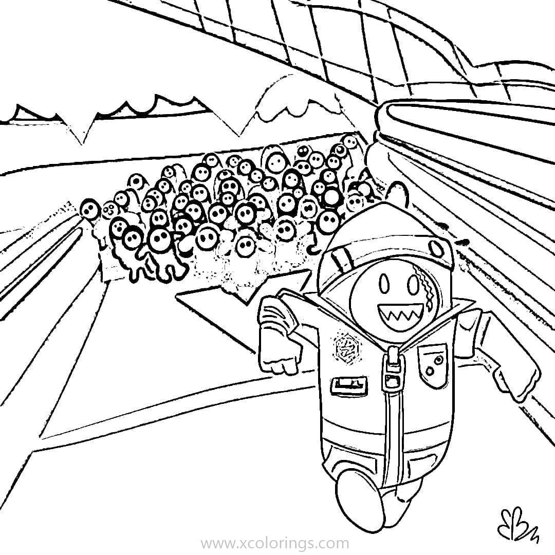 Free Fall Guys Coloring Pages Running printable
