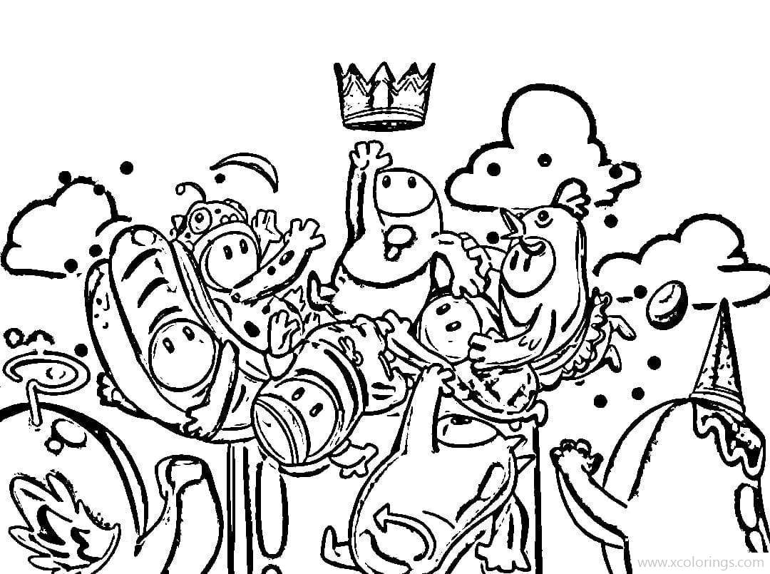 Free Fall Guys Coloring Pages Winners and Crown printable
