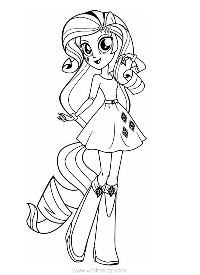 Free Fashionable Fluttershy from Equestria Girl Coloring Pages printable