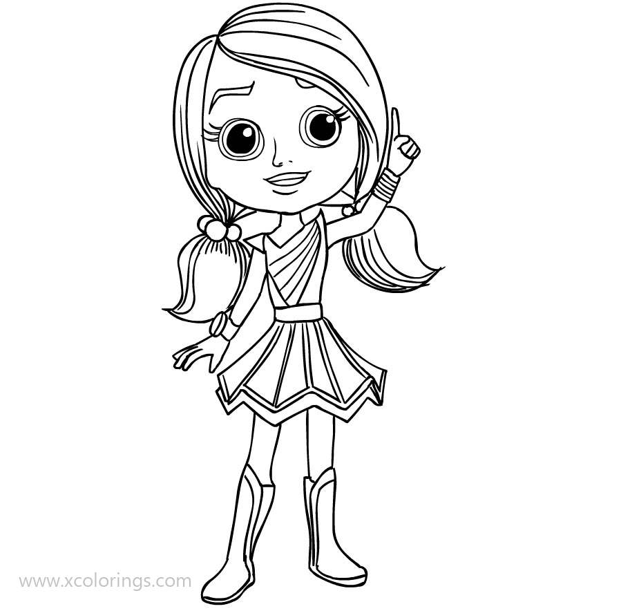 Free Girls from Rainbow Rangers Coloring Pages Blue Berry printable
