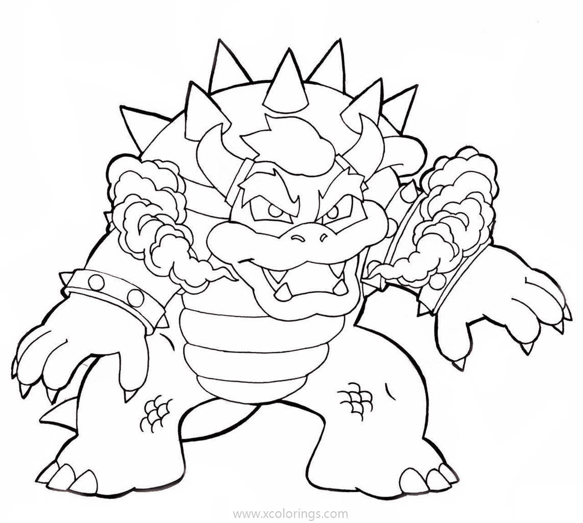 Free Great Demon Bowser Coloring Pages printable