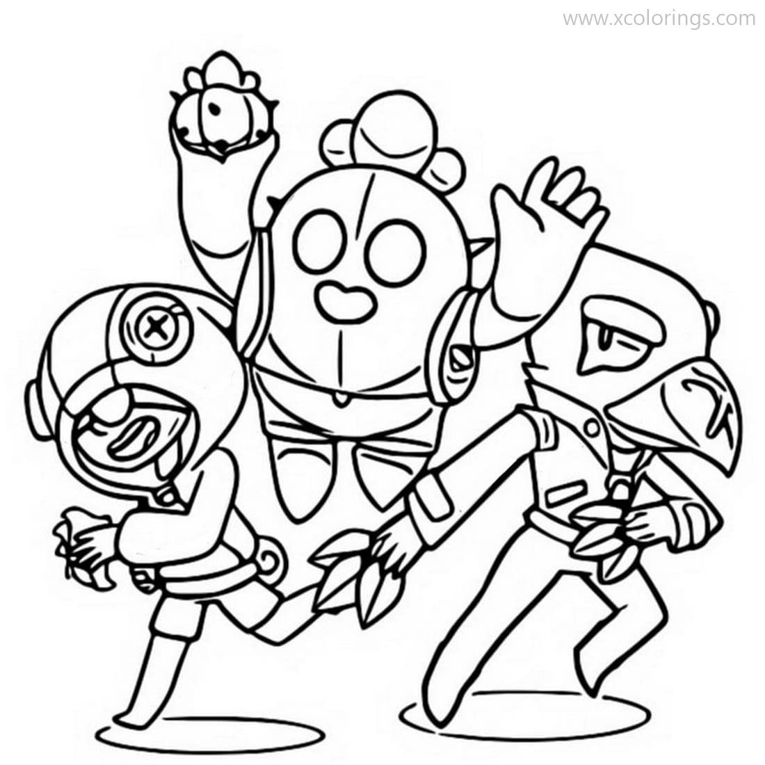 Free Group Duel from Brawl Stars Coloring Pages printable