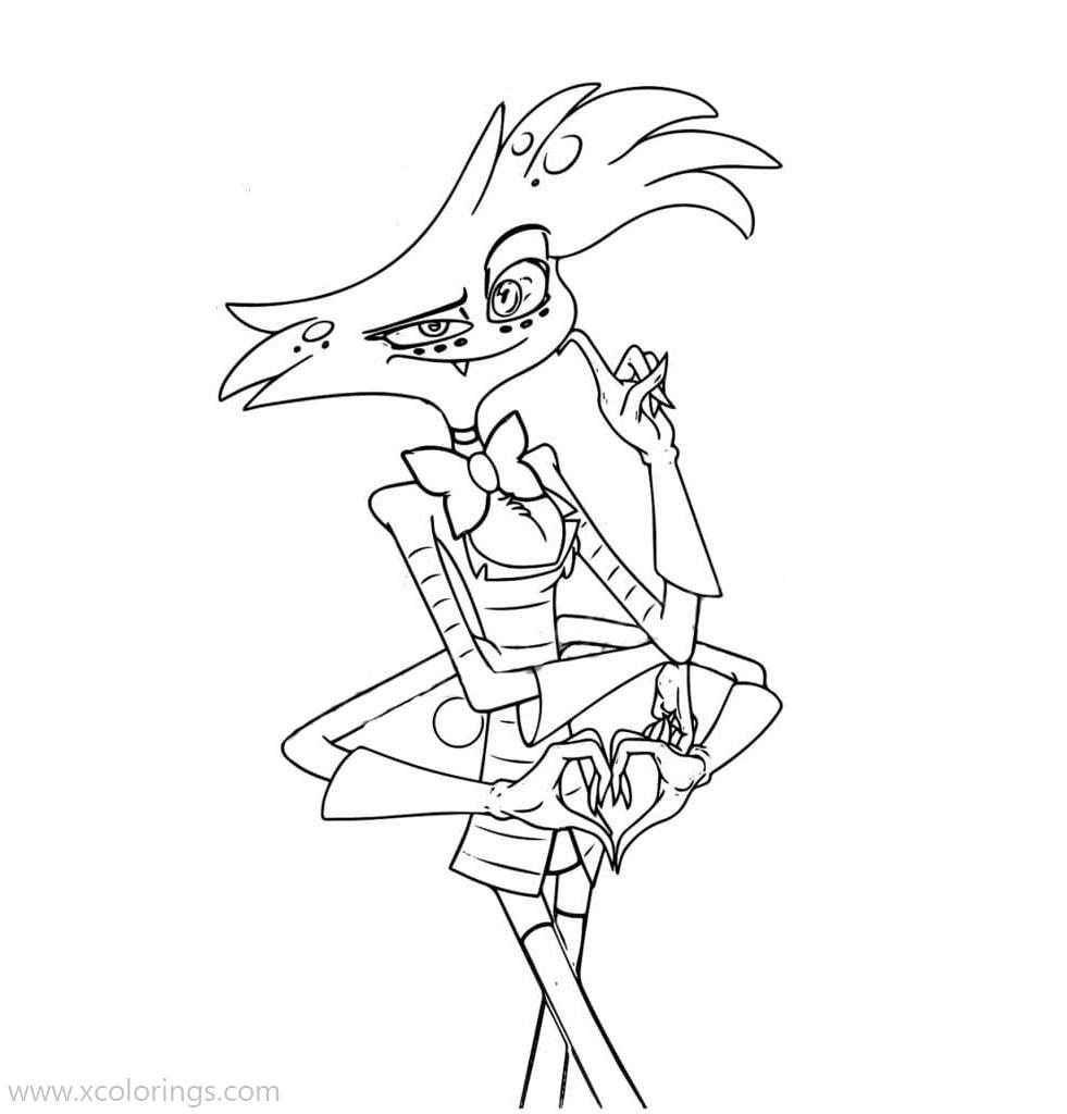 Hazbin Hotel Angel Dust Coloring Pages - XColorings.com